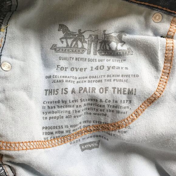 Levi's 550 Men's 56x30 Fits 55x29 Dark Stonewash Relaxed Fit 100% Cotton Jeans - Picture 3 of 12